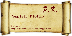 Pospisil Klotild névjegykártya